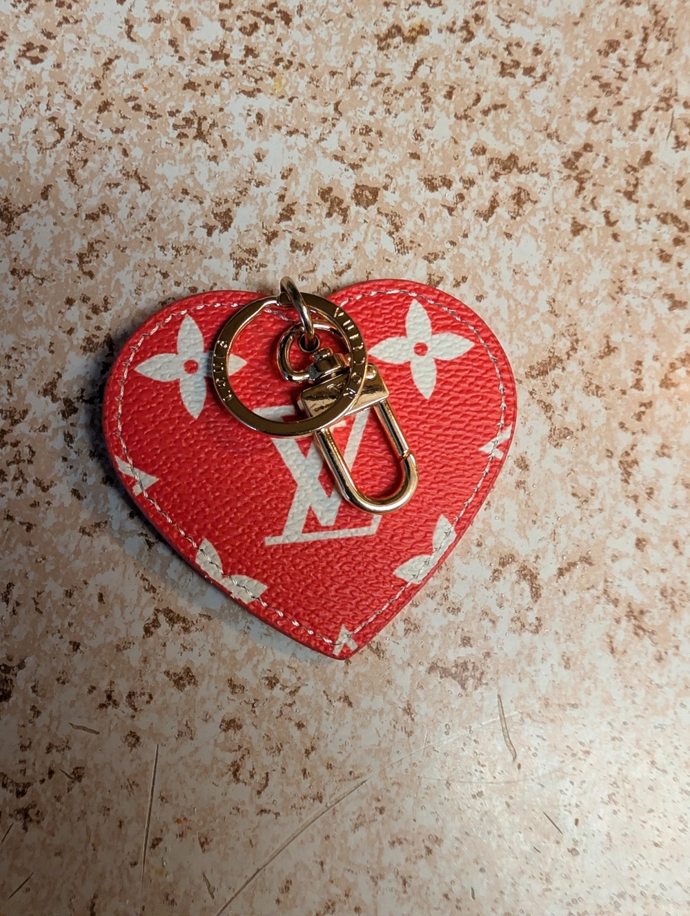 Red Monogram Keychain - Picture 2 of 2